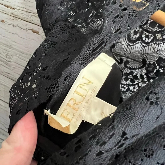 Erin by Erin fetherston black ruffle lace dress size 2 - Picture 7 of 10